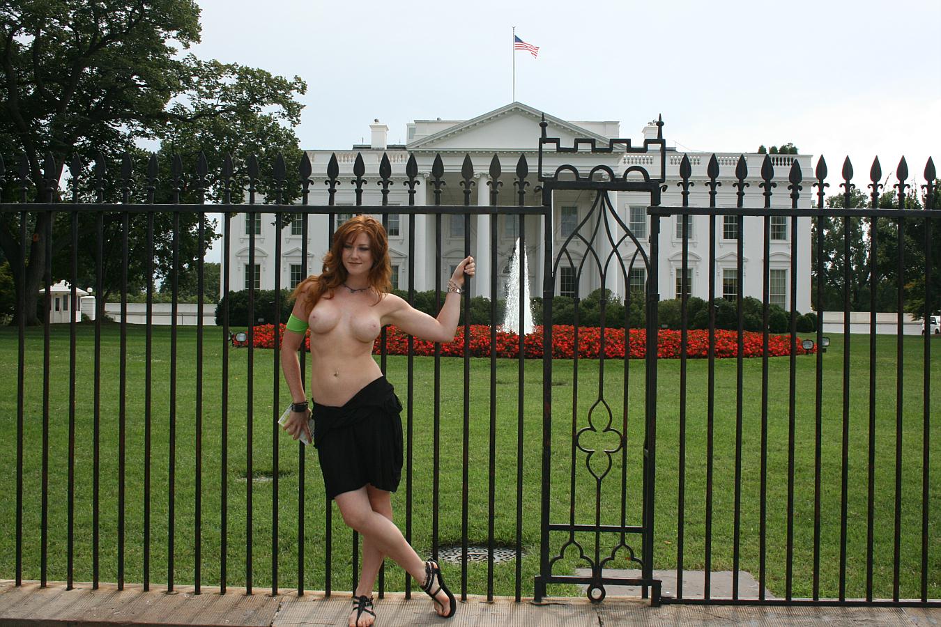 Go Topless Protest at the White House