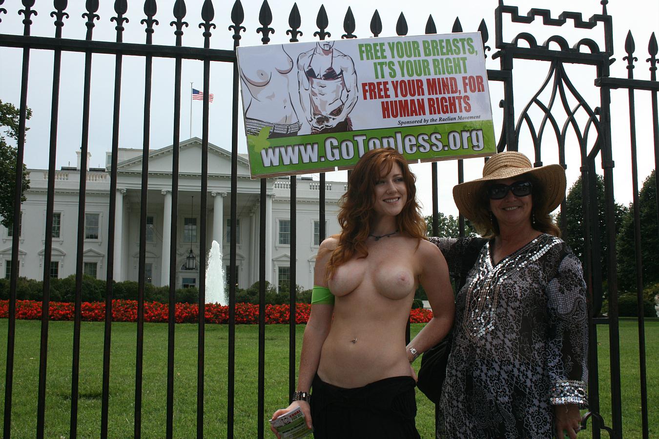 Go Topless Protest at the White House