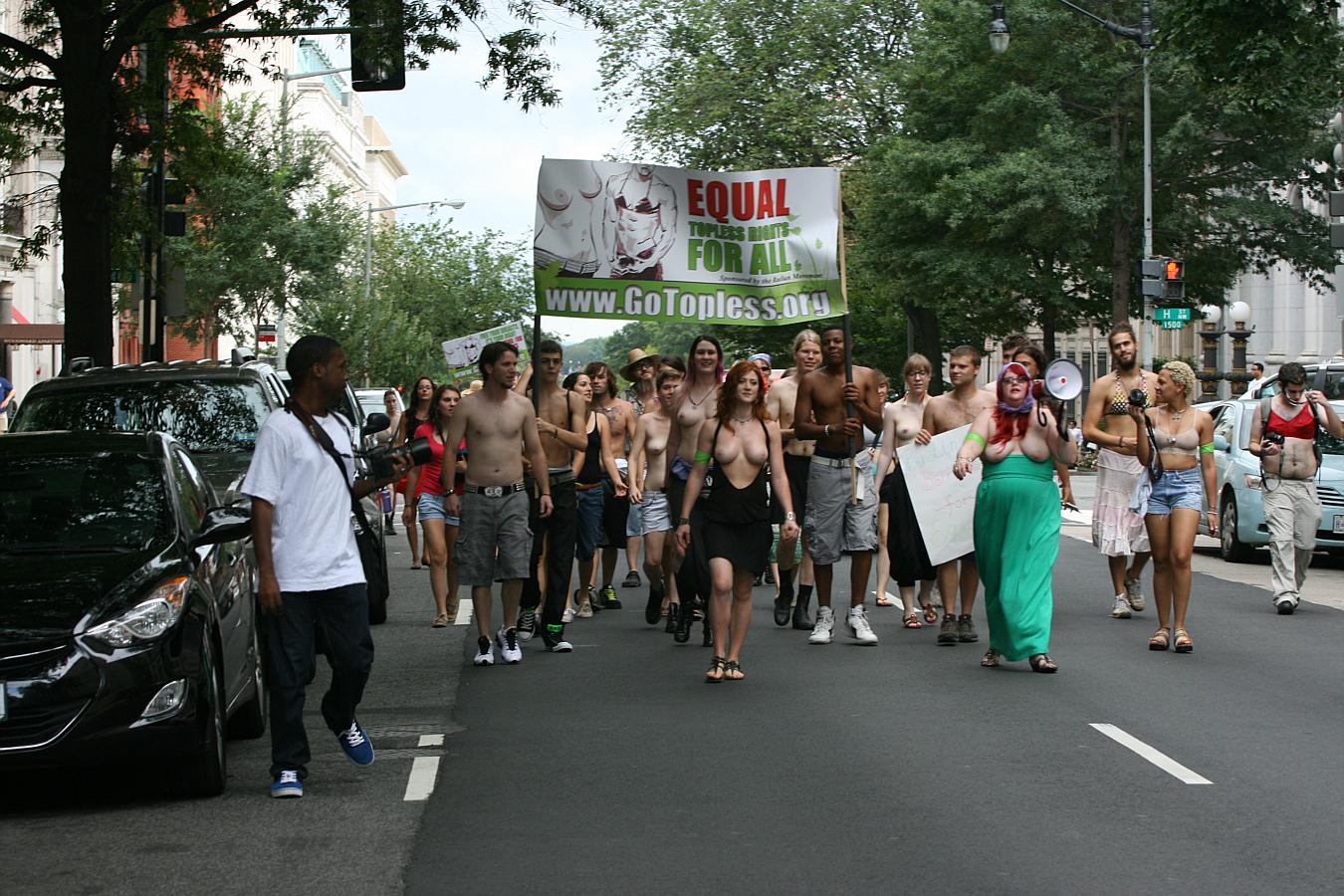 Go Topless Protest at the White House