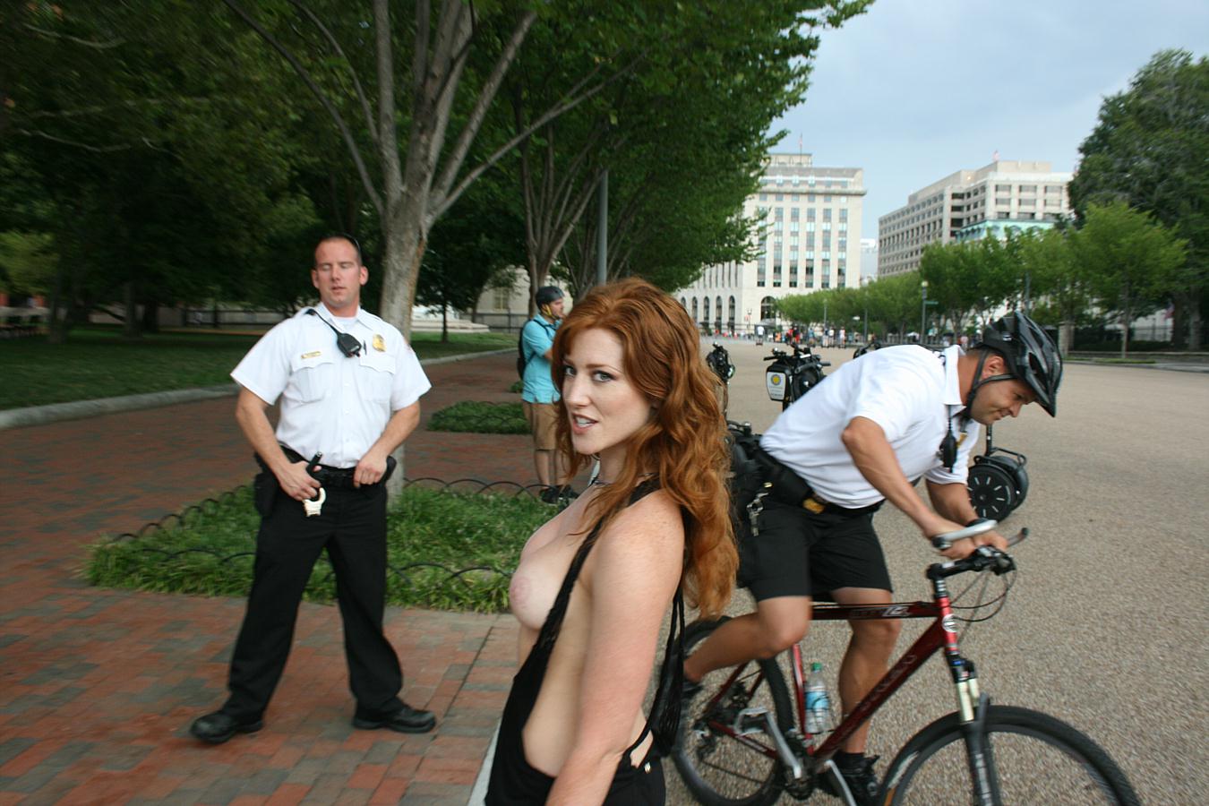 Go Topless Protest at the White House