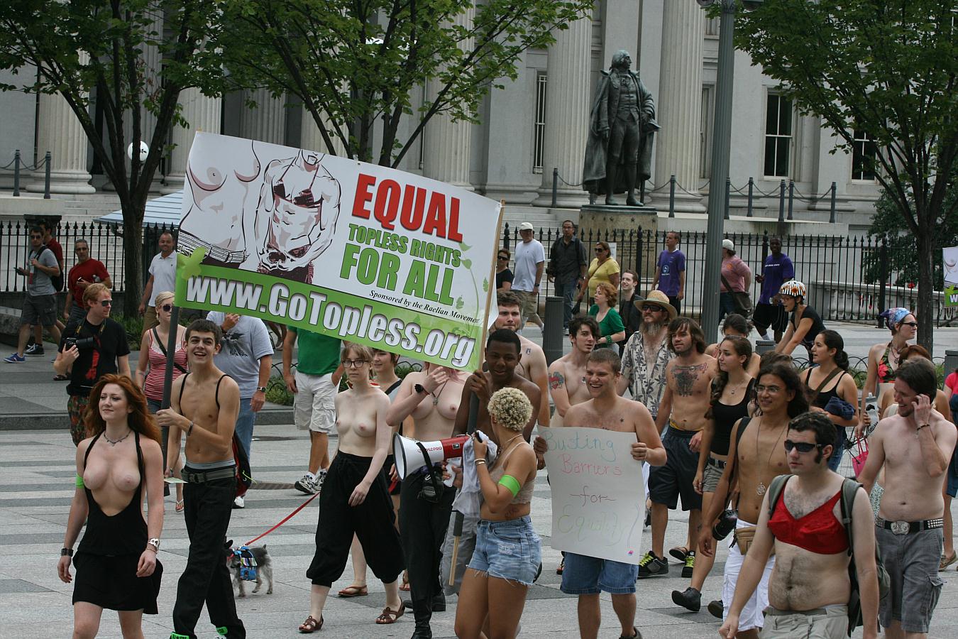 Go Topless Protest at the White House