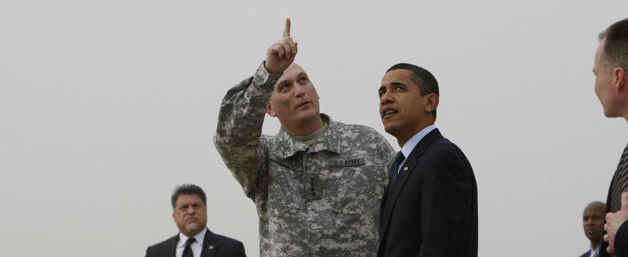 File:President Barack Obama, left foreground, stands at the Tomb